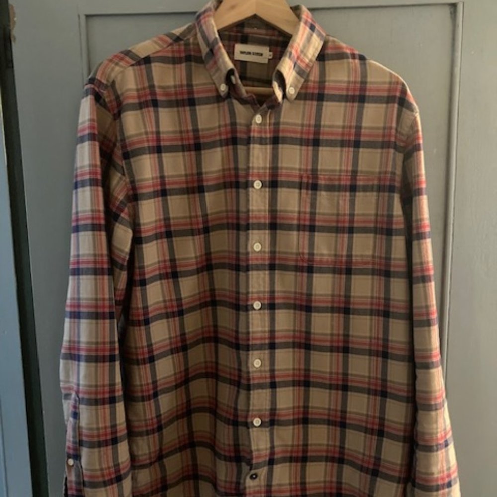 Taylor Stitch - The Jack in Brushed Khaki Plaid (42 - Large)